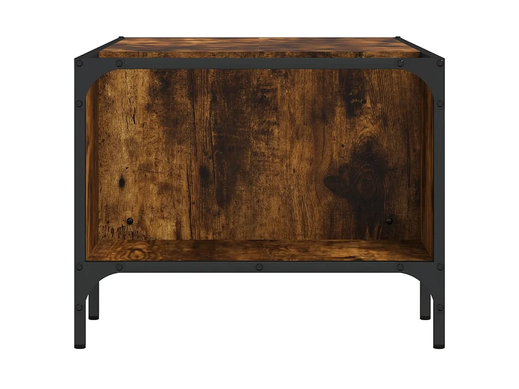 Table basse avec support chêne fumé 100x51x40cm bois ingénierie