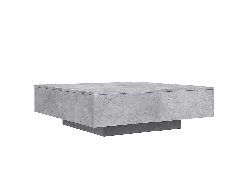 Salontafel 100x100x31 cm bewerkt hout betongrijs