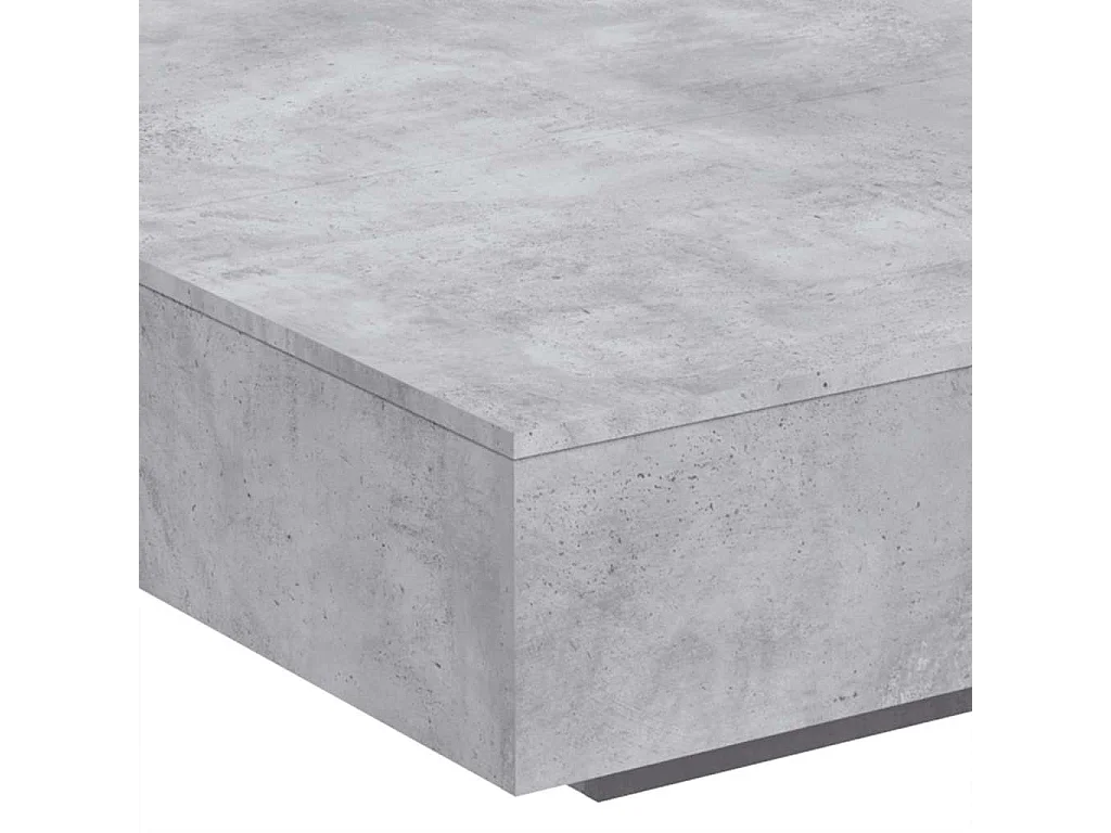 Salontafel 100x100x31 cm bewerkt hout betongrijs