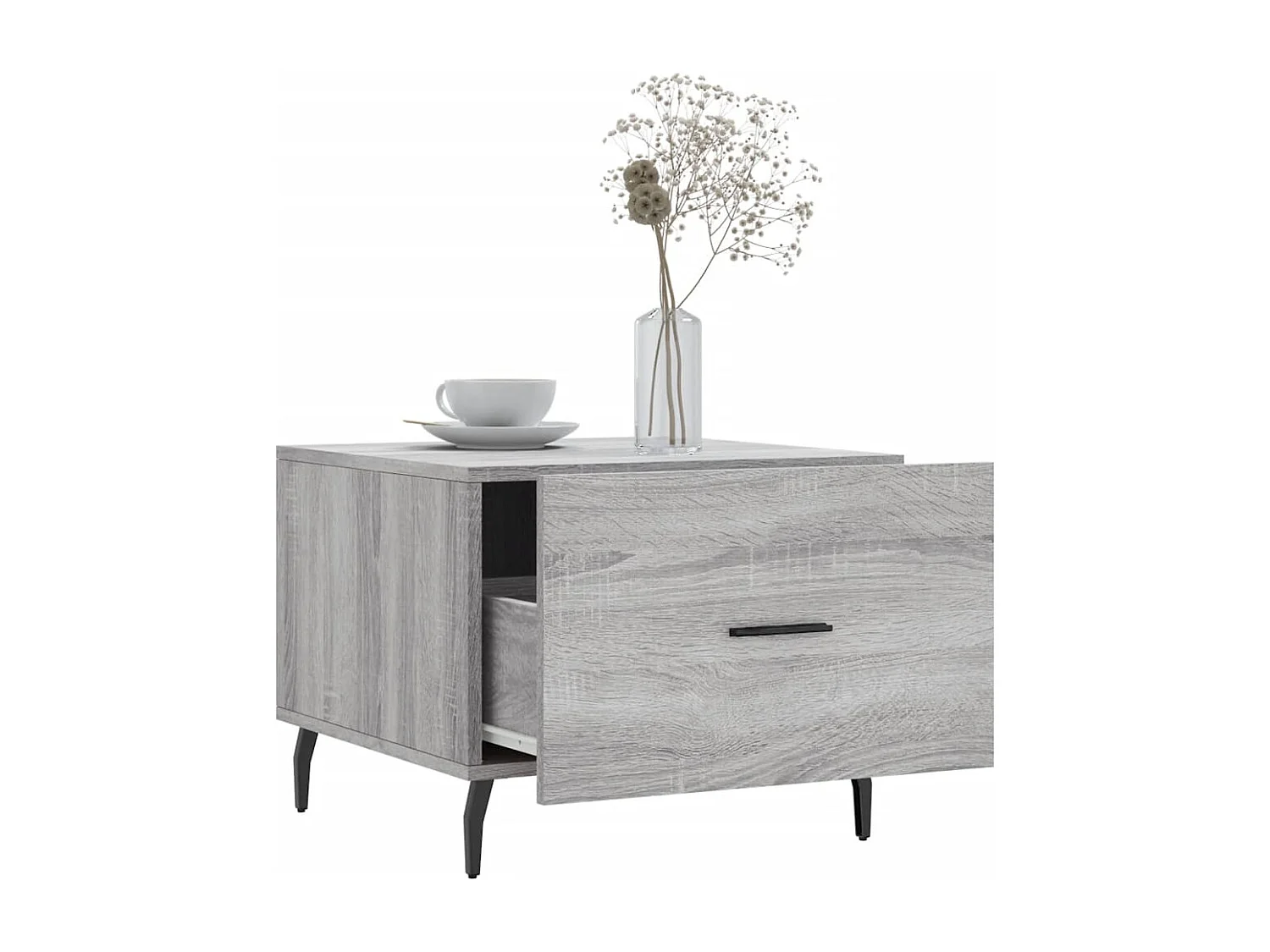 Tavolini Salotto 2pz Grigio Sonoma 50x50x40cm Legno Multistrato