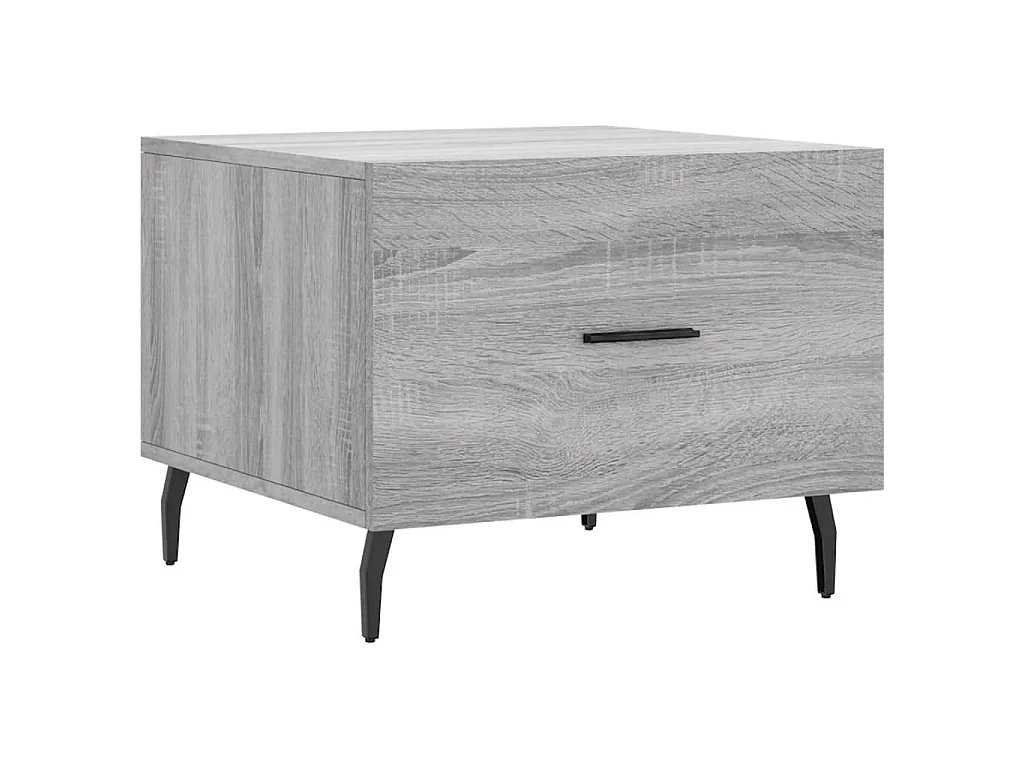 Salontafels 2 st 50x50x40 cm bewerkt hout grijs sonoma eiken