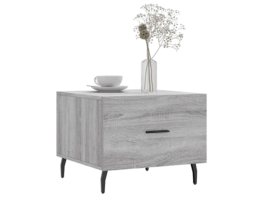 Tables basses 2 pcs sonoma gris 50x50x40 cm bois d'ingénierie