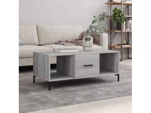 Kauf Unique Couchtisch Grau Sonoma 102x50x40 cm Holzwerkstoff