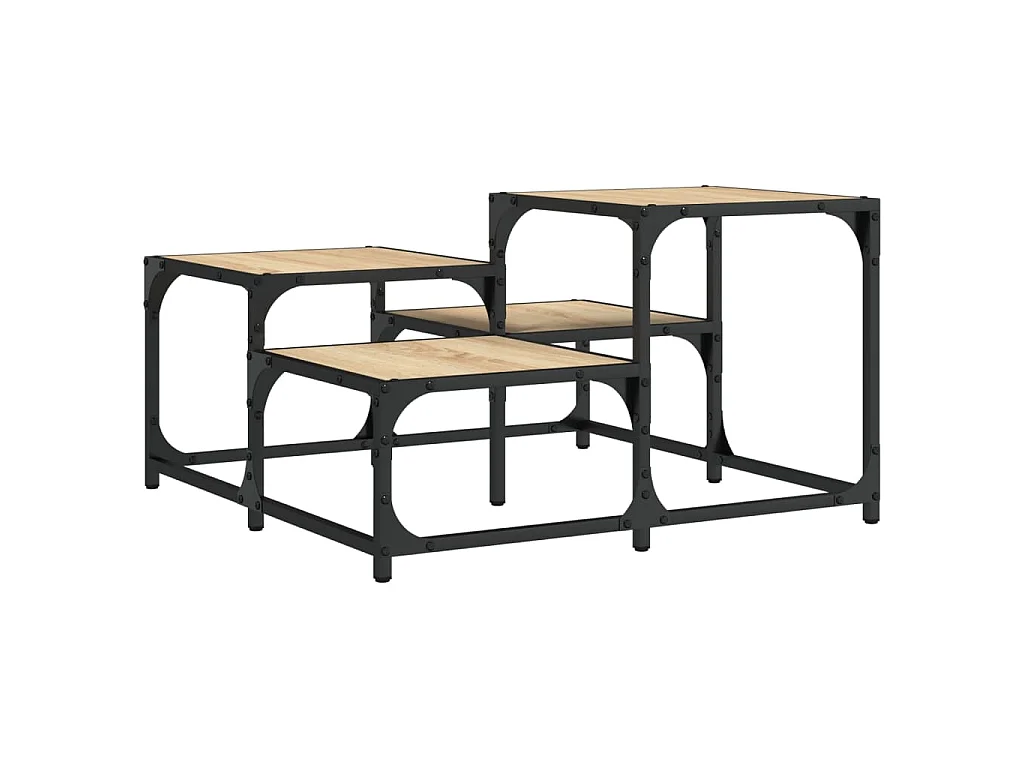 Table basse chêne sonoma 68x68x40 cm bois d'ingénierie