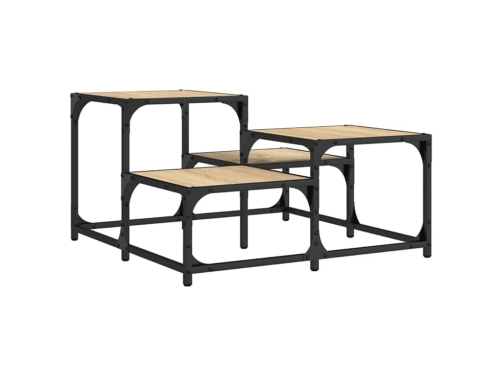 Table basse chêne sonoma 68x68x40 cm bois d'ingénierie