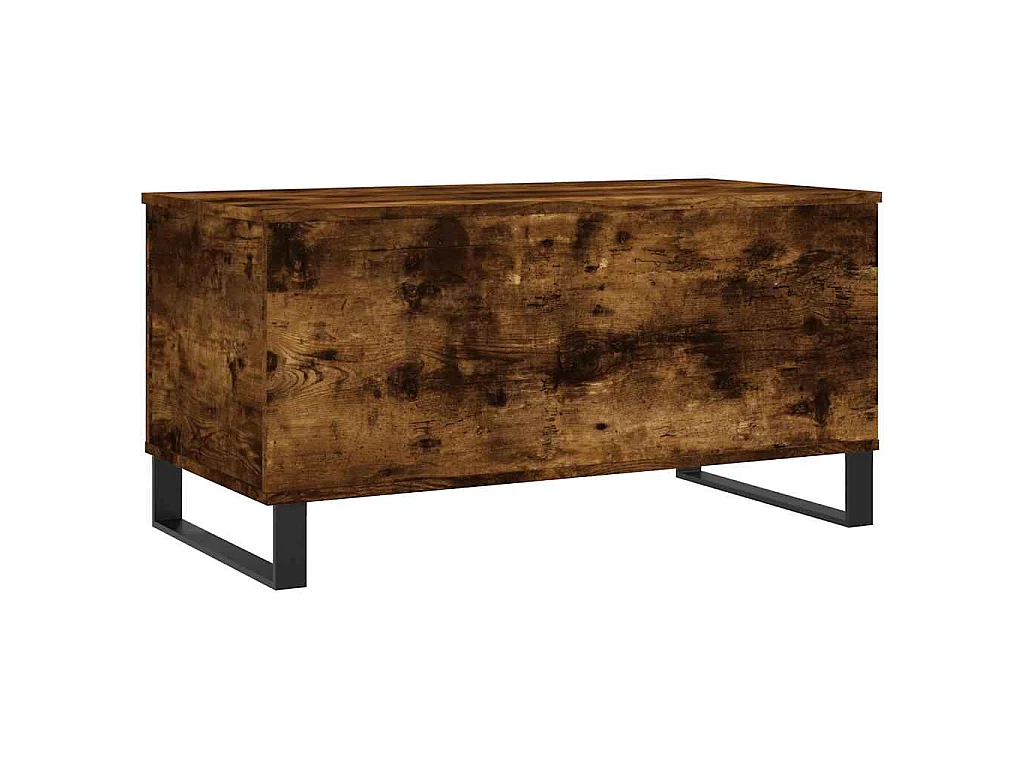 Salontafel 90x44,5x45 cm bewerkt hout gerookt eikenkleurig
