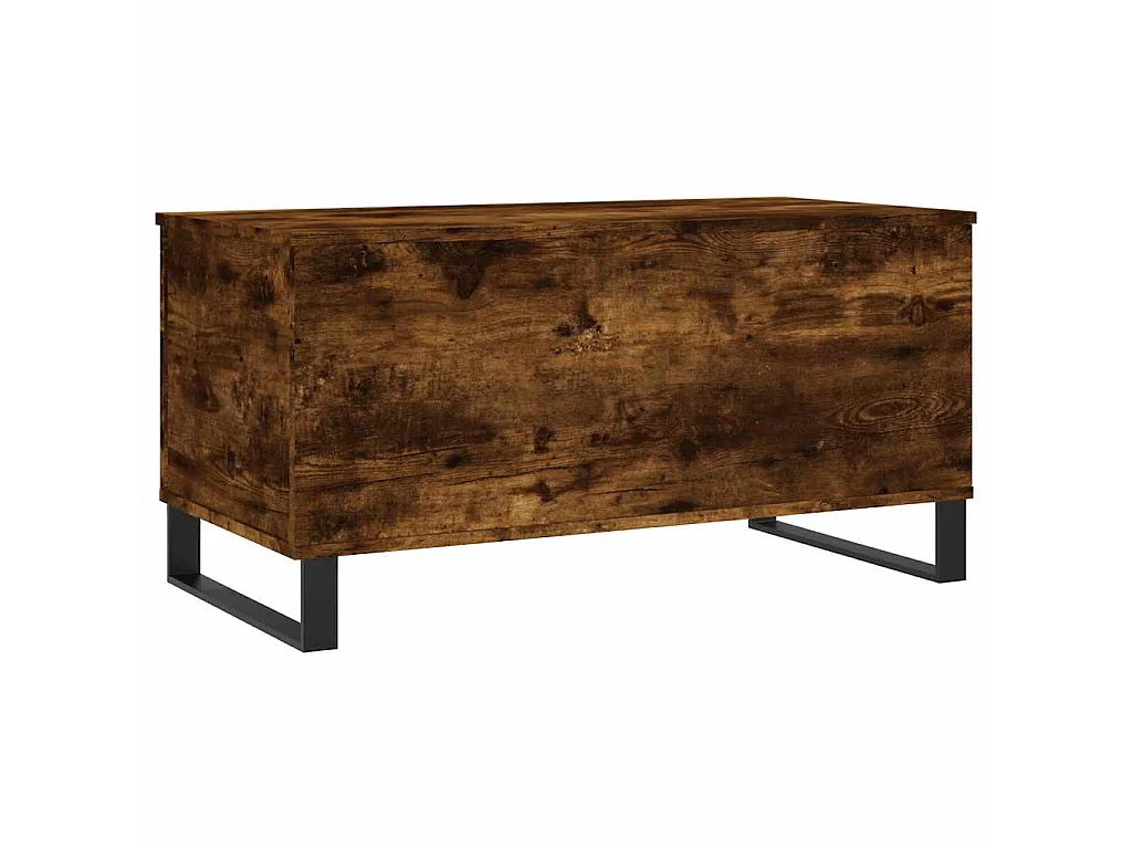 Salontafel 90x44,5x45 cm bewerkt hout gerookt eikenkleurig