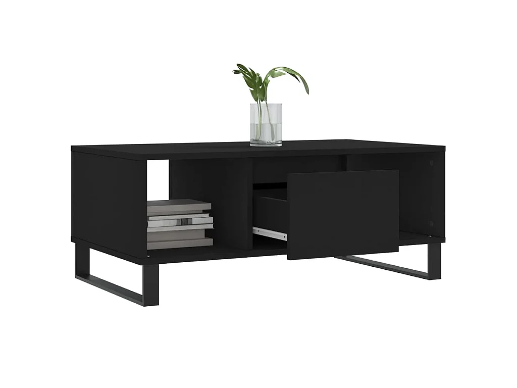 Couchtisch Schwarz 90x50x36,5 cm Holzwerkstoff