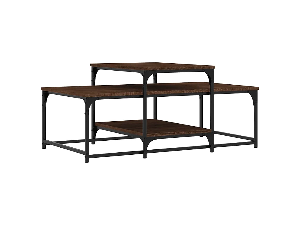 Table basse chêne marron 102x60x45 cm bois d'ingénierie