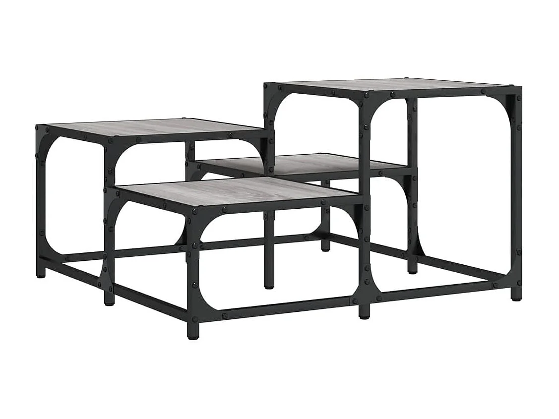 Mesa de centro 68x68x40 cm derivados de madeira cinzento sonoma