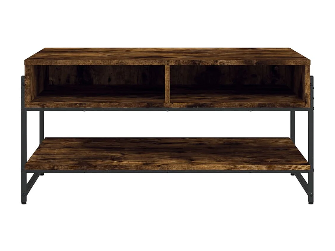 Table basse chêne fumé 90x50x45 cm bois d'ingénierie