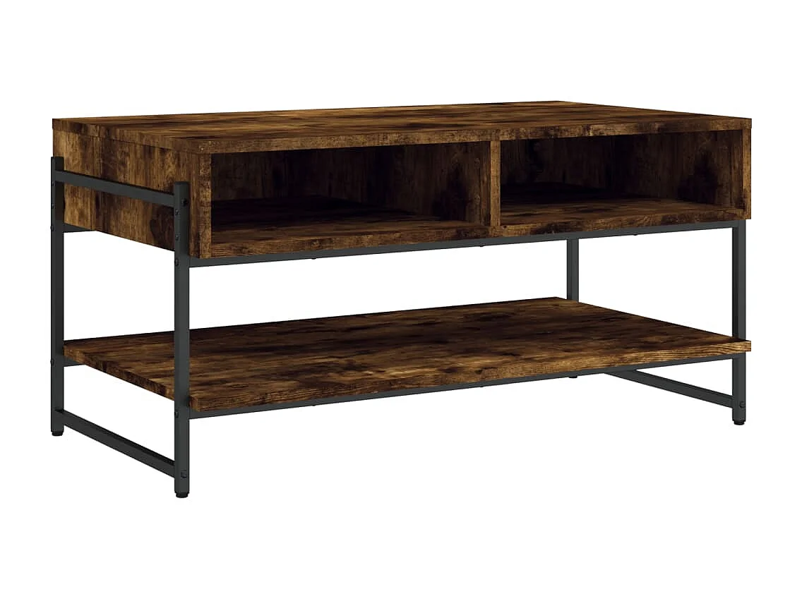 Mesa de centro madera contrachapada roble ahumado 90x50x45 cm