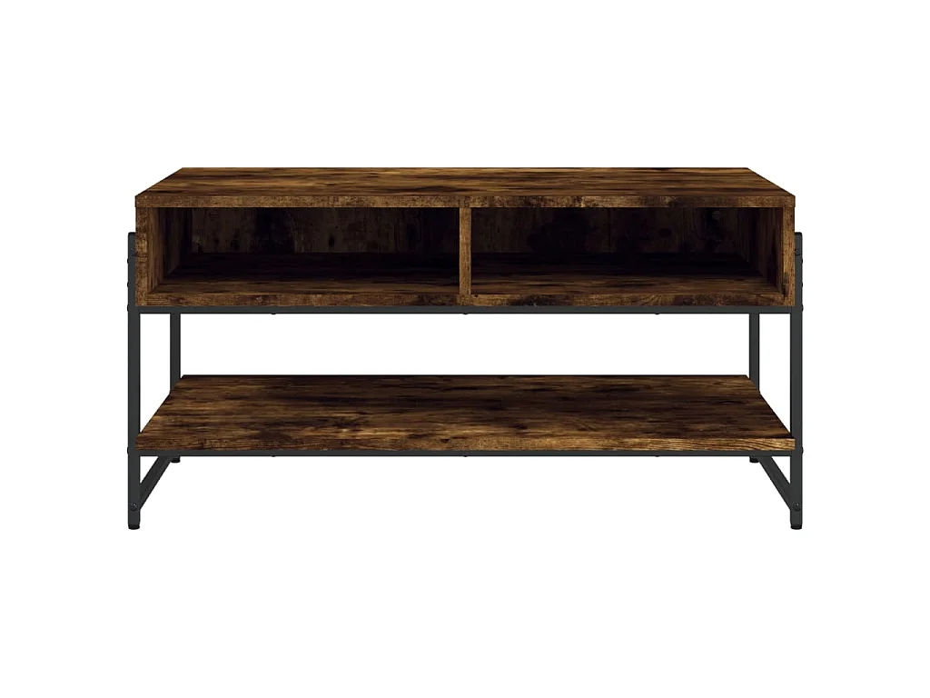 Mesa de centro madera contrachapada roble ahumado 90x50x45 cm