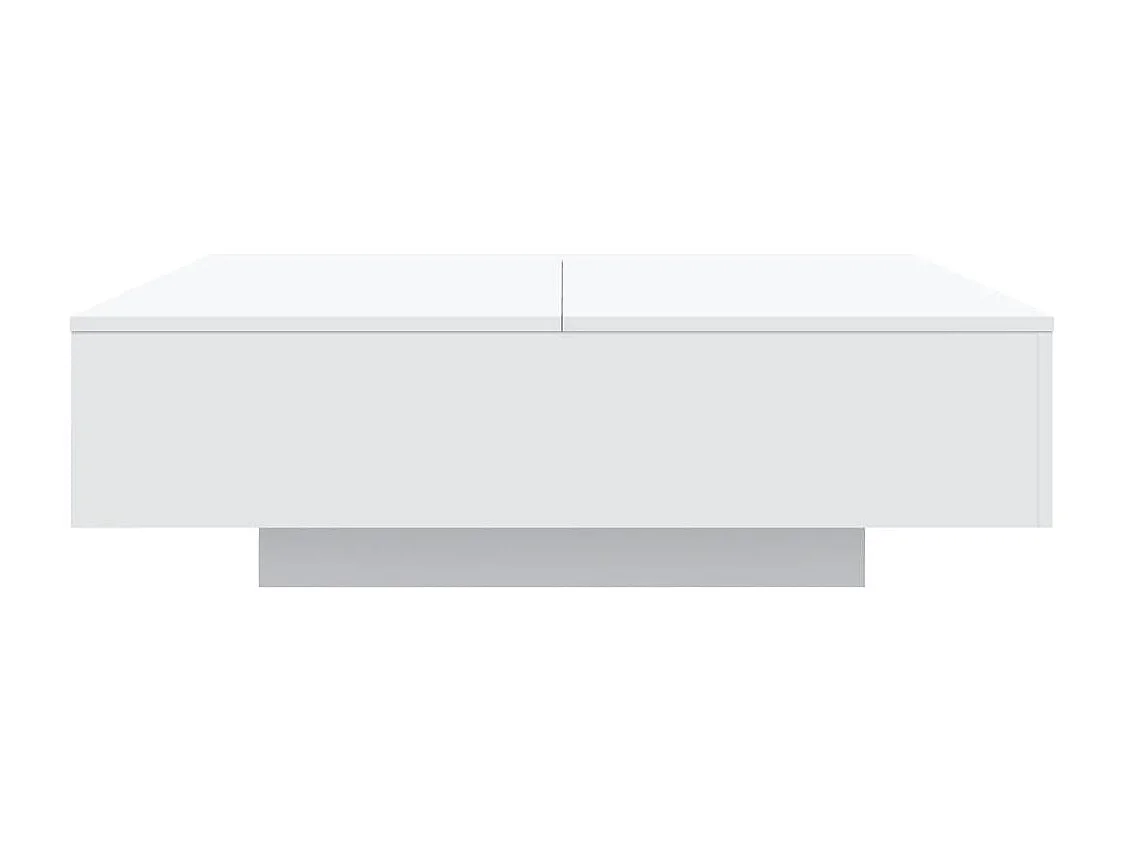 Table basse blanc 100x100x31 cm bois d'ingénierie