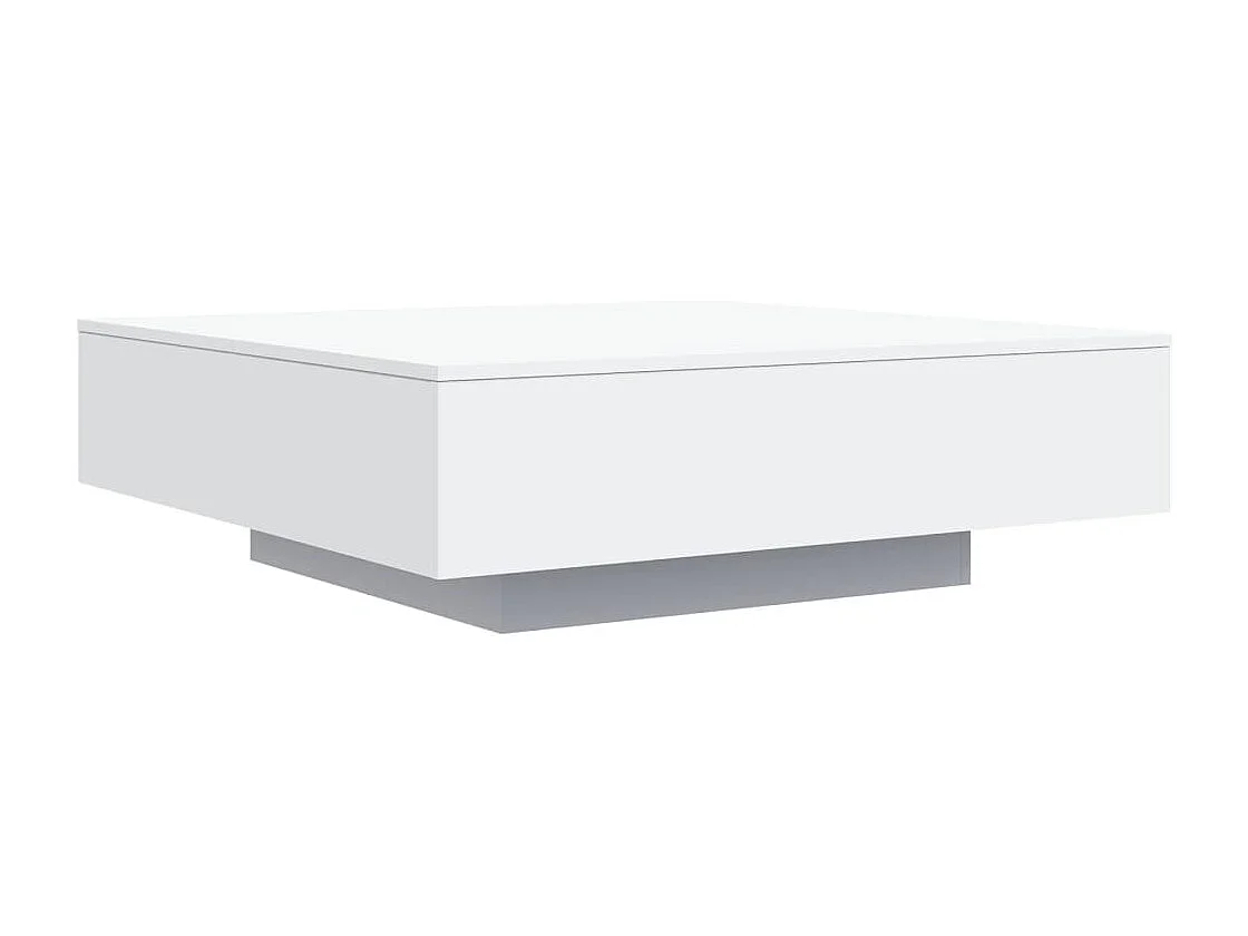 Table basse blanc 100x100x31 cm bois d'ingénierie