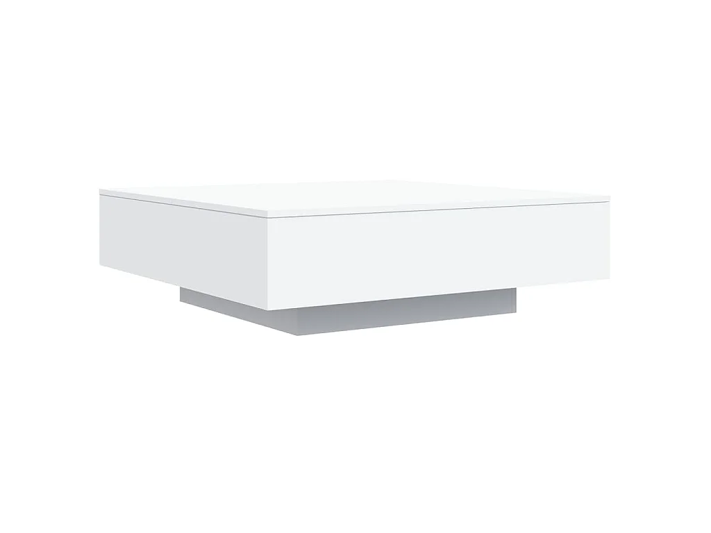 Tavolino da Salotto Bianco 100x100x31 cm in Legno Multistrato