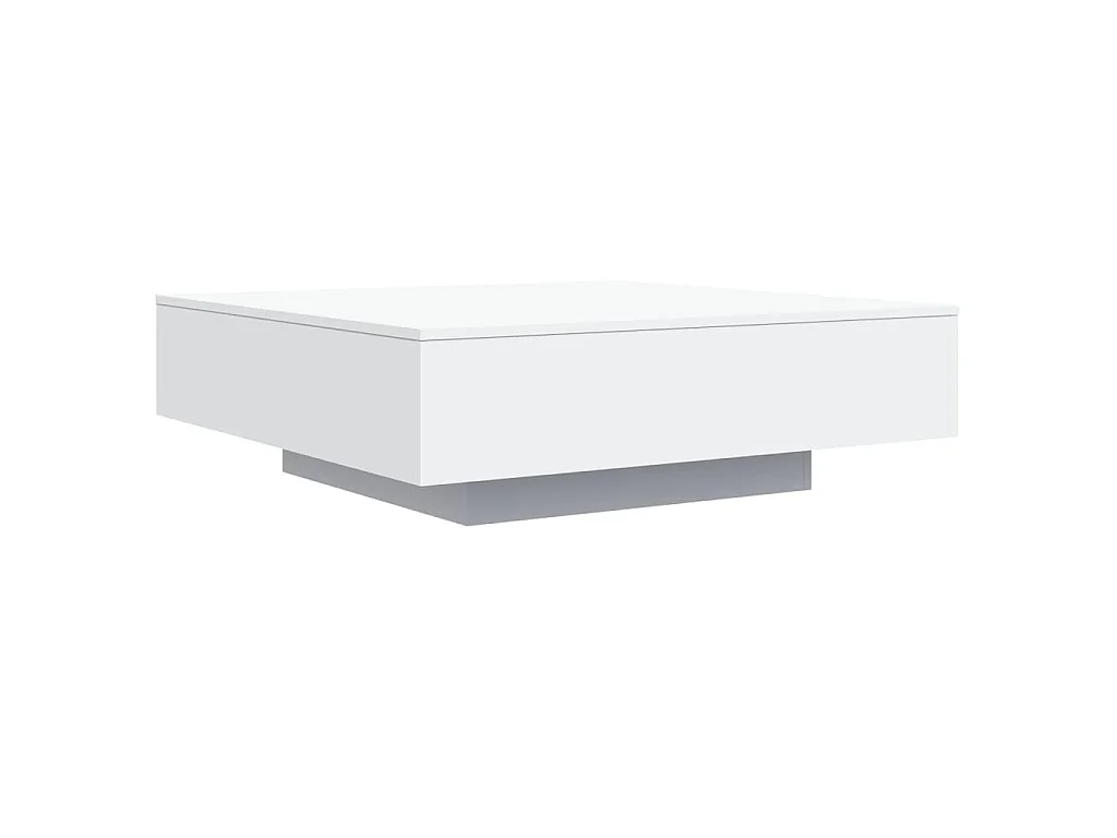 Table basse blanc 100x100x31 cm bois d'ingénierie