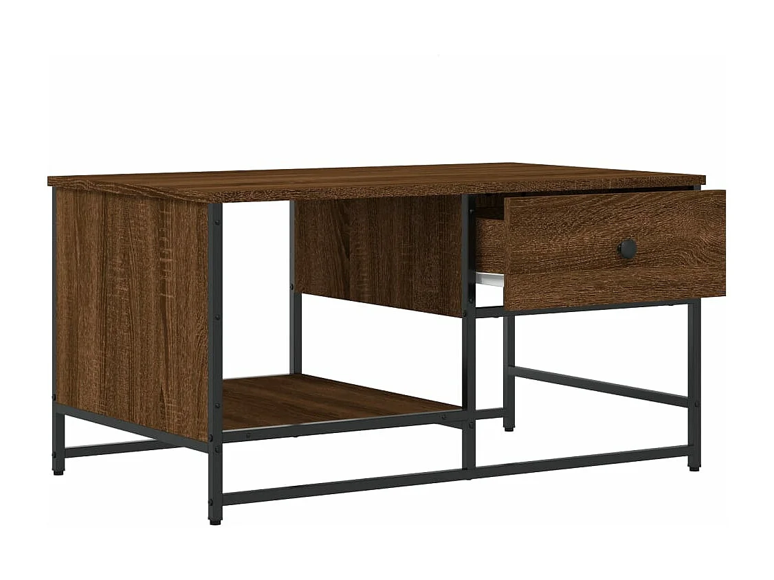 Table basse chêne marron 85,5x51x45 cm bois d'ingénierie