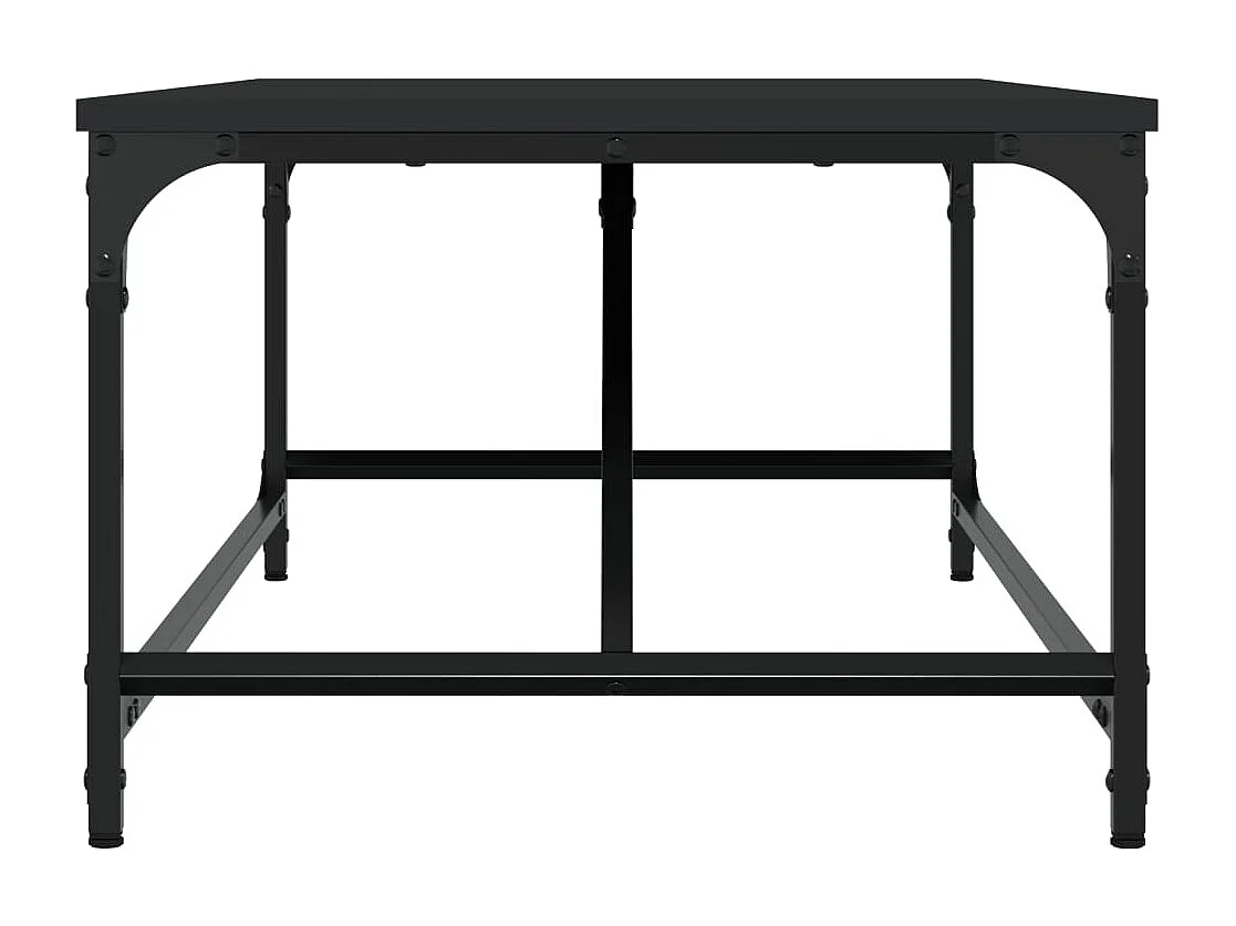 Mesa de centro de madera contrachapada negro 100x50x35 cm