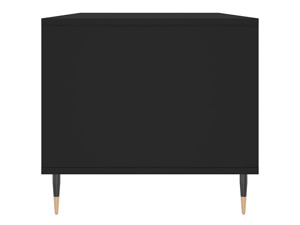 Mesa de centro madera contrachapada negro 90x49x45 cm