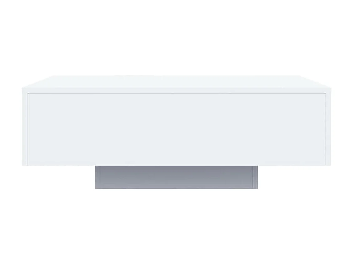 Couchtisch mit LED-Leuchten Weiß 85x55x31 cm