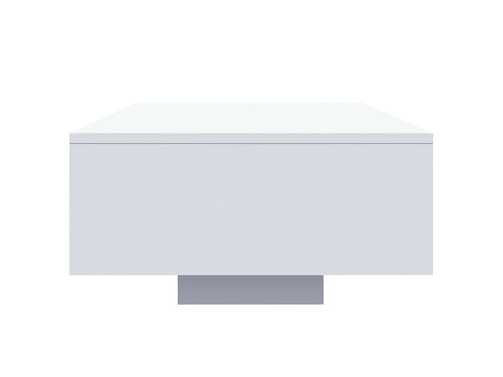 Table basse avec lumières LED blanc 85x55x31 cm