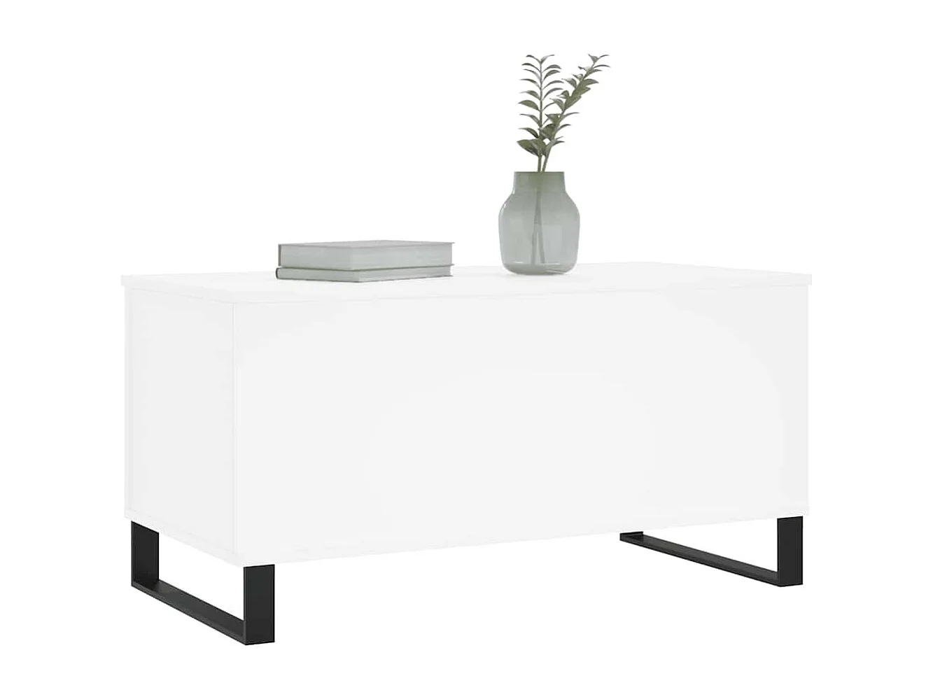 Salontafel 90x44,5x45 cm bewerkt hout wit