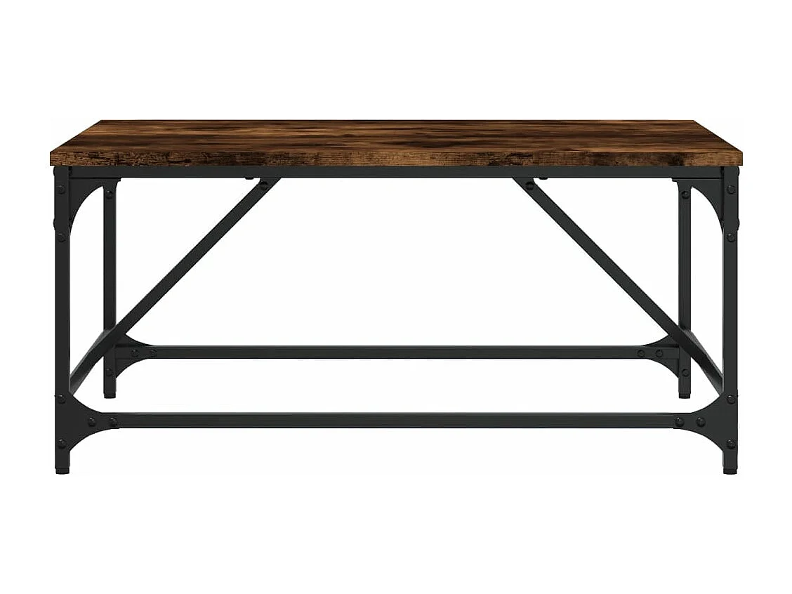 Table basse chêne fumé 75x50x35 cm bois d'ingénierie