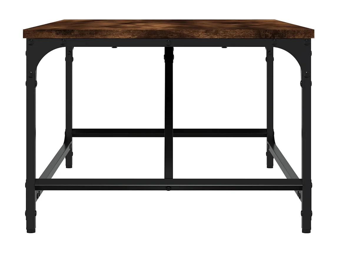 Table basse chêne fumé 75x50x35 cm bois d'ingénierie