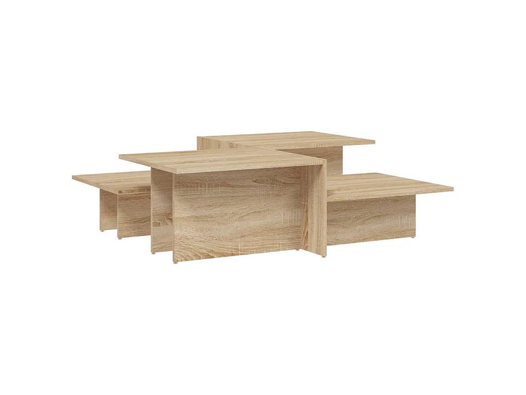 Tables basses 2 pcs Chêne sonoma Bois d'ingénierie