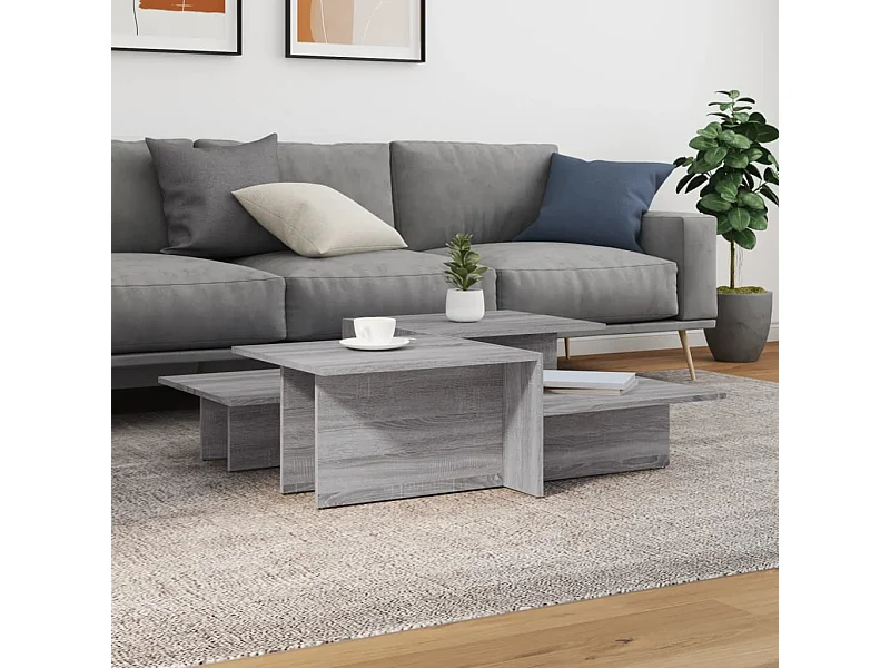 Couchtische 2 Stk. Grau Sonoma Holzwerkstoff
