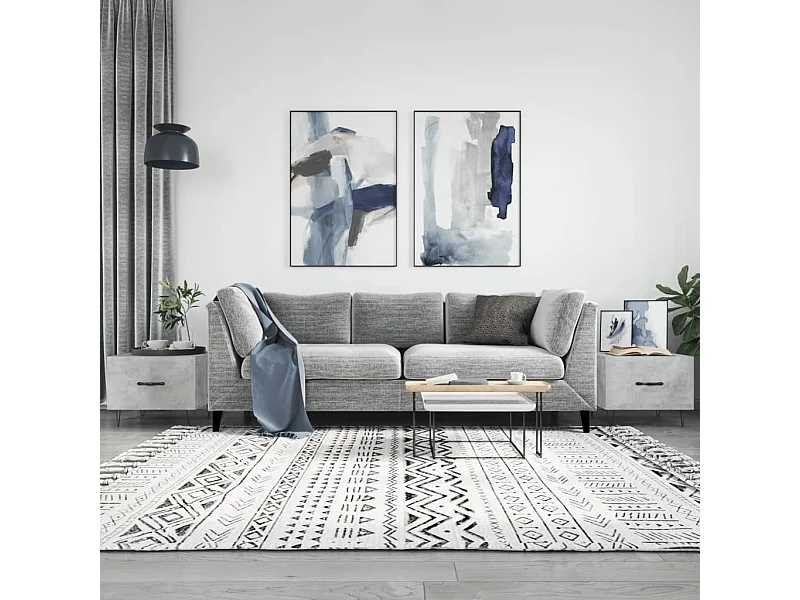 Tavolini Salotto 2pz Grigio Cemento 50x50x40 Legno Multistrato