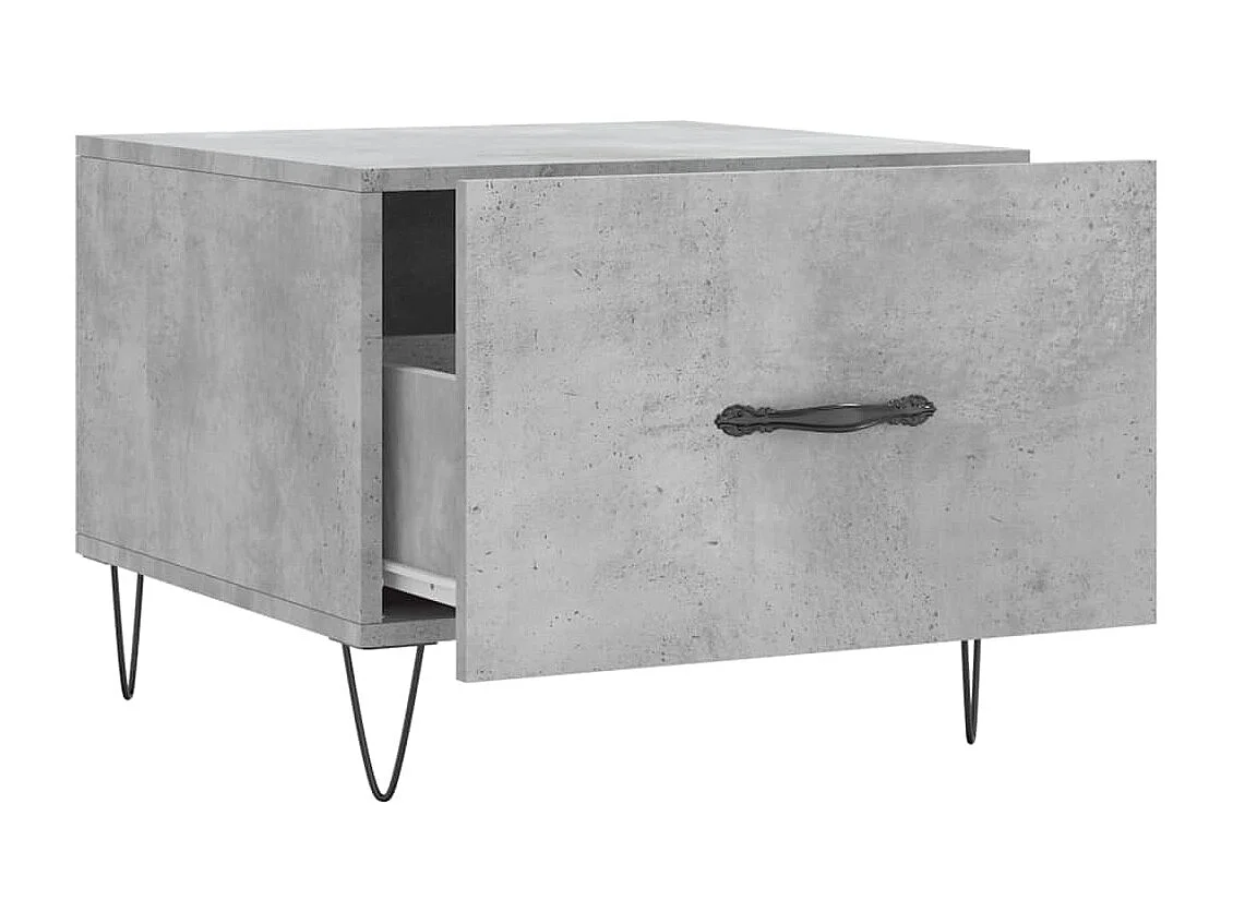 Tables basses 2 pcs gris béton 50x50x40 cm bois d'ingénierie