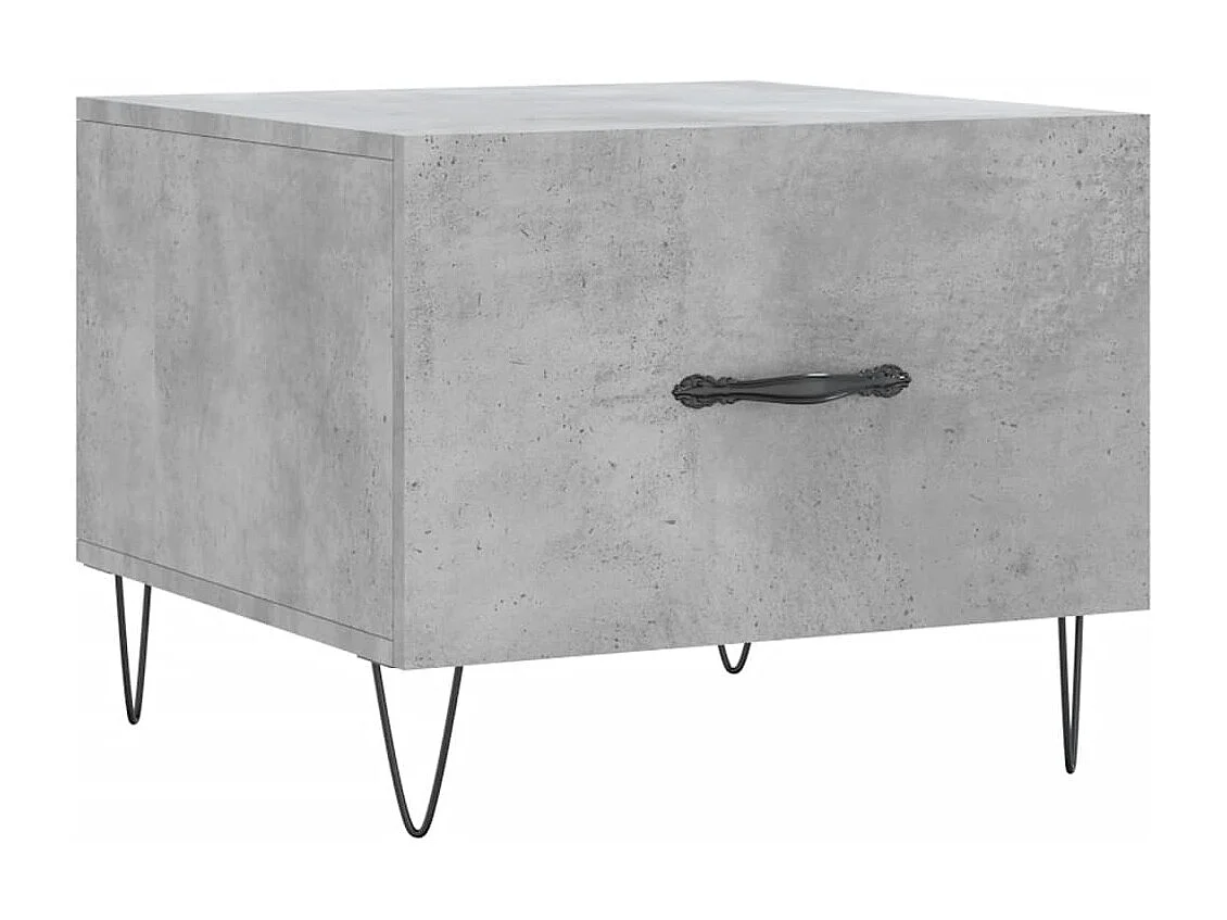 Tables basses 2 pcs gris béton 50x50x40 cm bois d'ingénierie