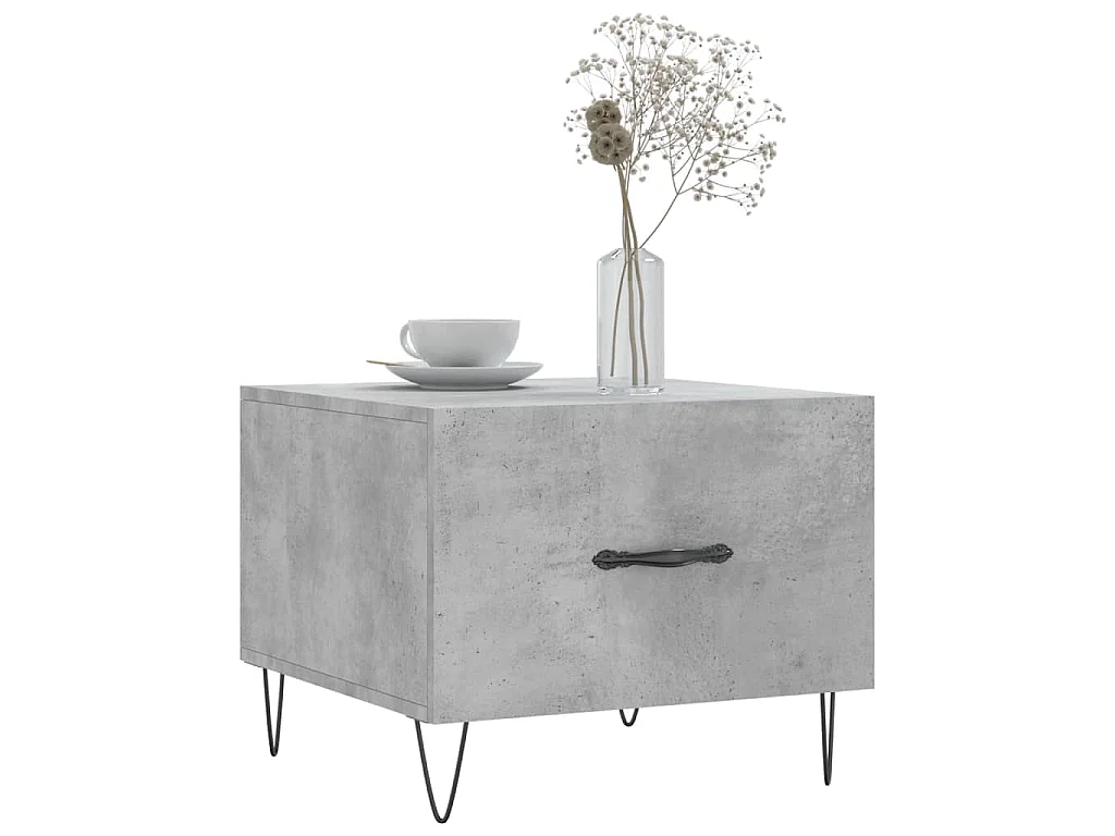 Couchtische 2 Stk. Betongrau 50x50x40 cm Holzwerkstoff