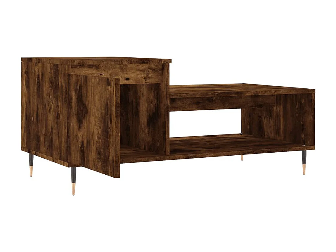 Mesa de centro madera contrachapada roble ahumado 100x50x45 cm