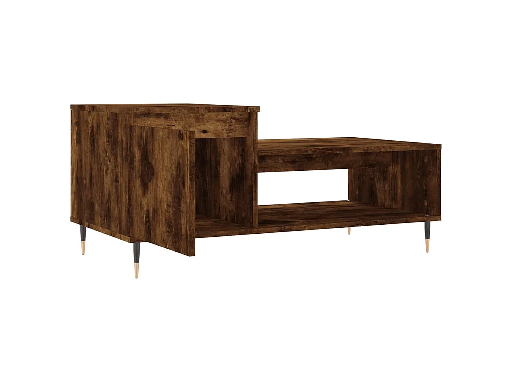 Mesa de centro 100x50x45 cm derivados madeira carvalho fumado
