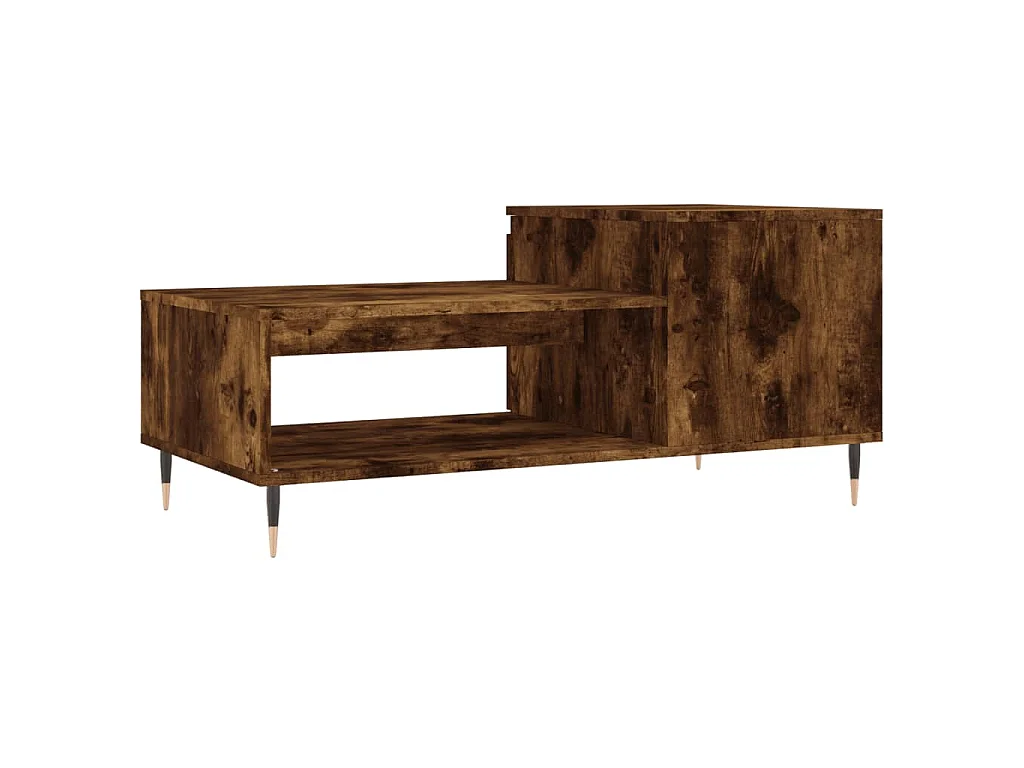 Mesa de centro 100x50x45 cm derivados madeira carvalho fumado