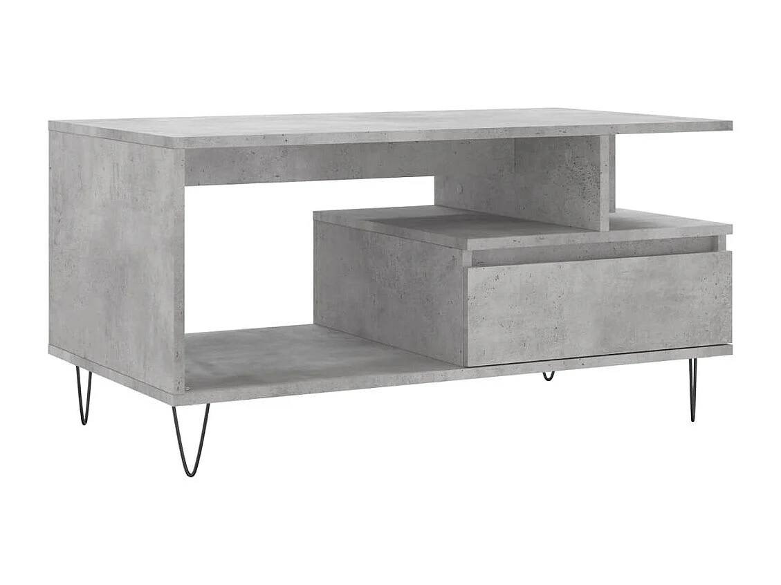 Table basse Gris béton 90x49x45 cm Bois d'ingénierie