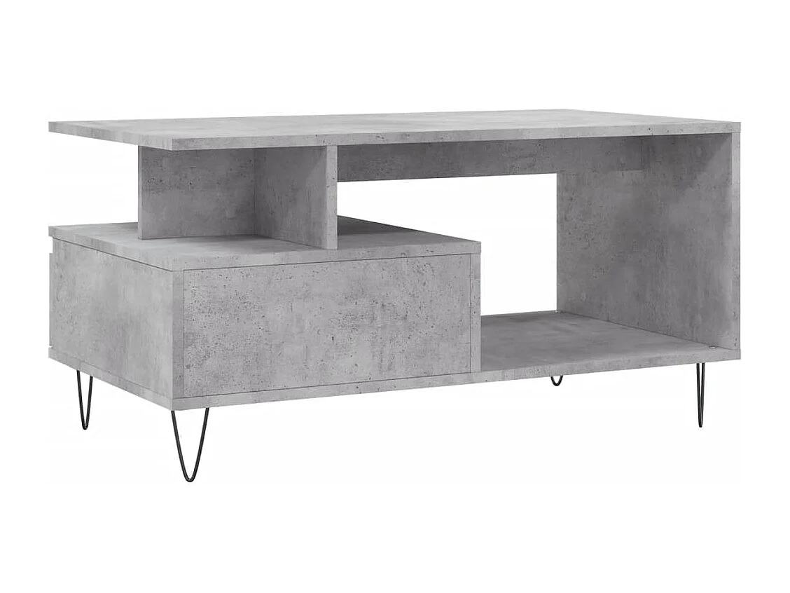 Table basse Gris béton 90x49x45 cm Bois d'ingénierie