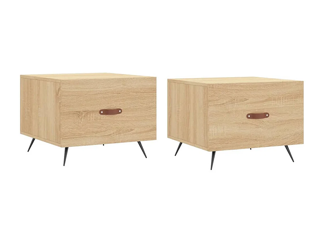 Couchtische 2 Stk. Sonoma-Eiche 50x50x40 cm Holzwerkstoff