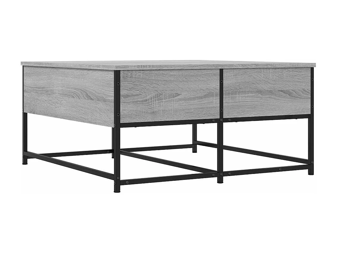 Table basse sonoma gris 80x80x40 cm bois d'ingénierie
