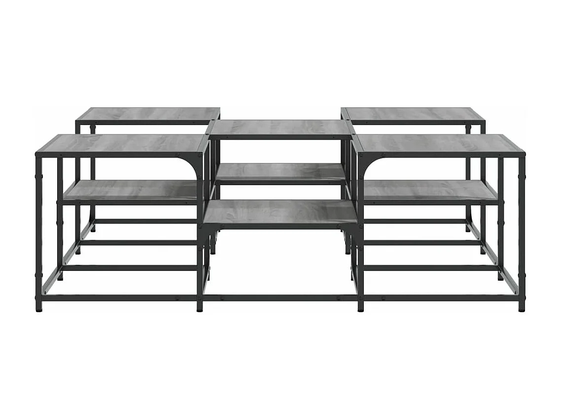 Mesa de centro 121x121x40 cm derivados madeira cinzento sonoma