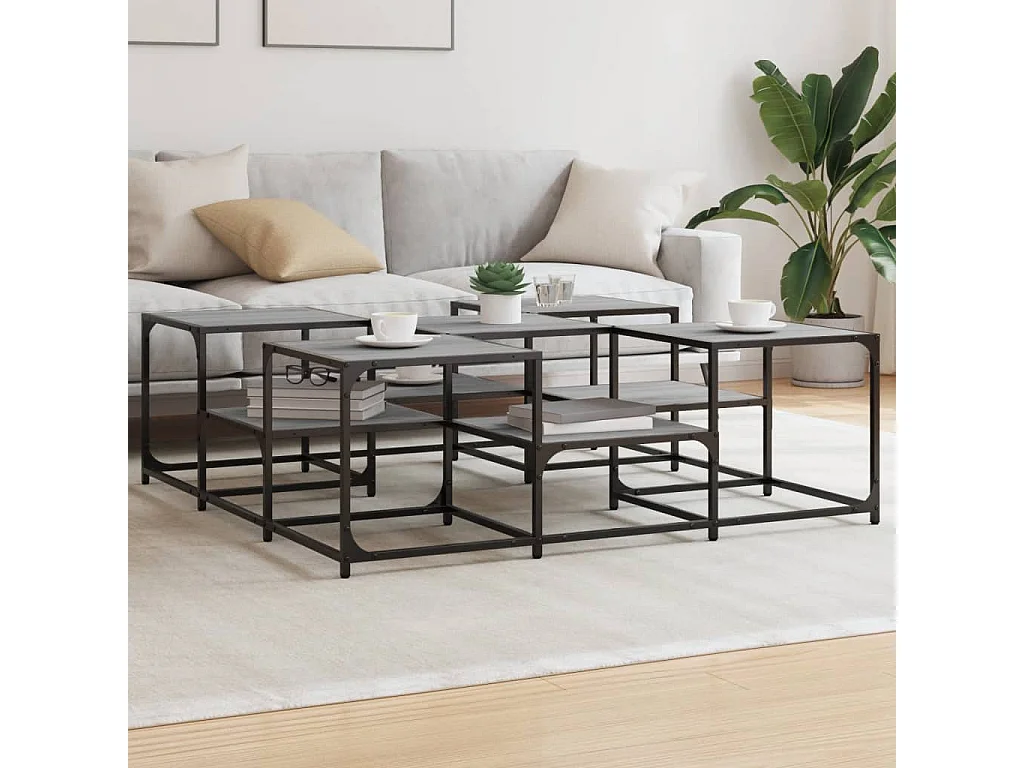 Couchtisch Grau Sonoma 121x121x40 cm Holzwerkstoff