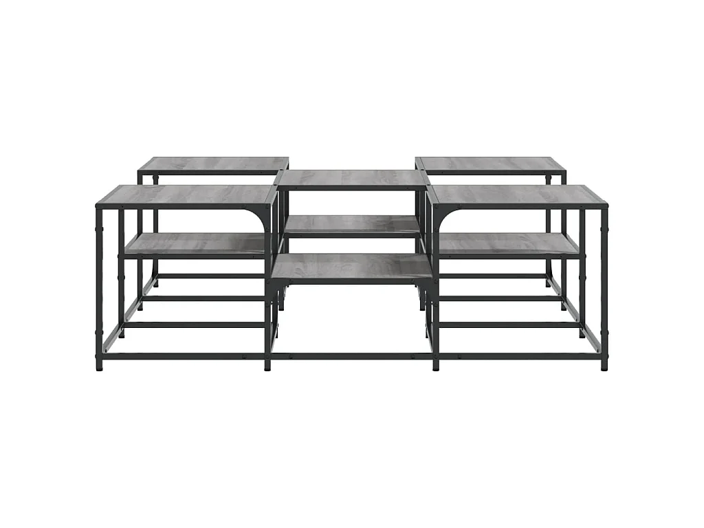 Tavolino Salotto Grigio Sonoma 121x121x40 cm Legno Multistrato