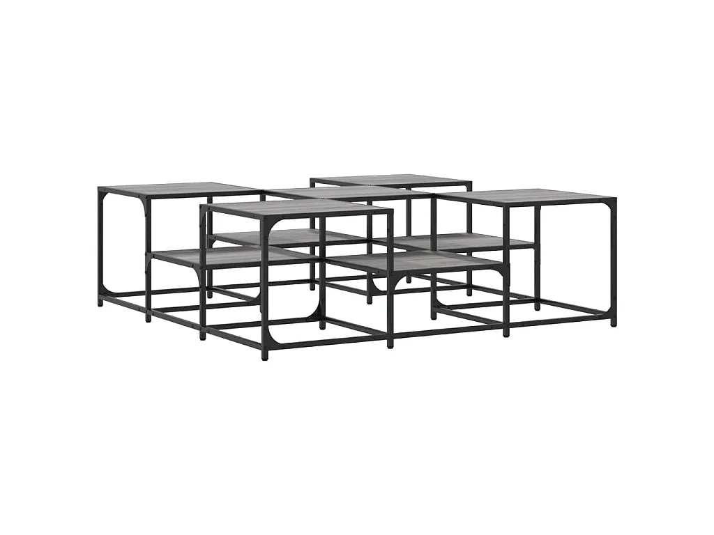 Tavolino Salotto Grigio Sonoma 121x121x40 cm Legno Multistrato