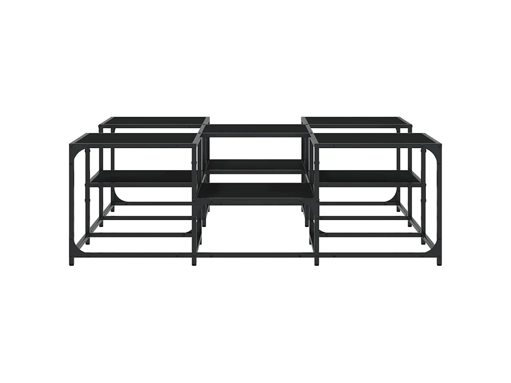 Tavolino da Salotto Nero 121x121x40 cm in Legno Multistrato