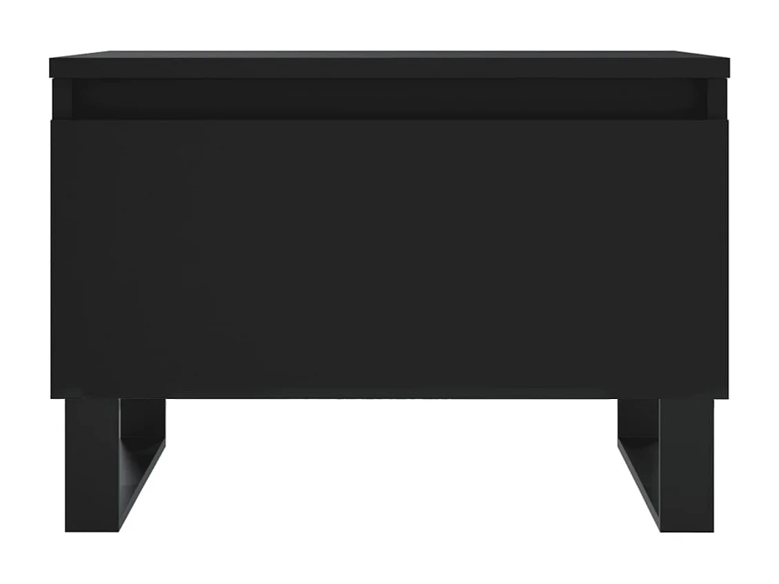 Tables basses 2 pcs noir 50x46x35 cm bois d'ingénierie