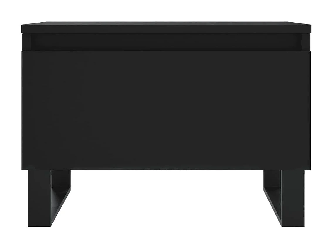 Tables basses 2 pcs noir 50x46x35 cm bois d'ingénierie