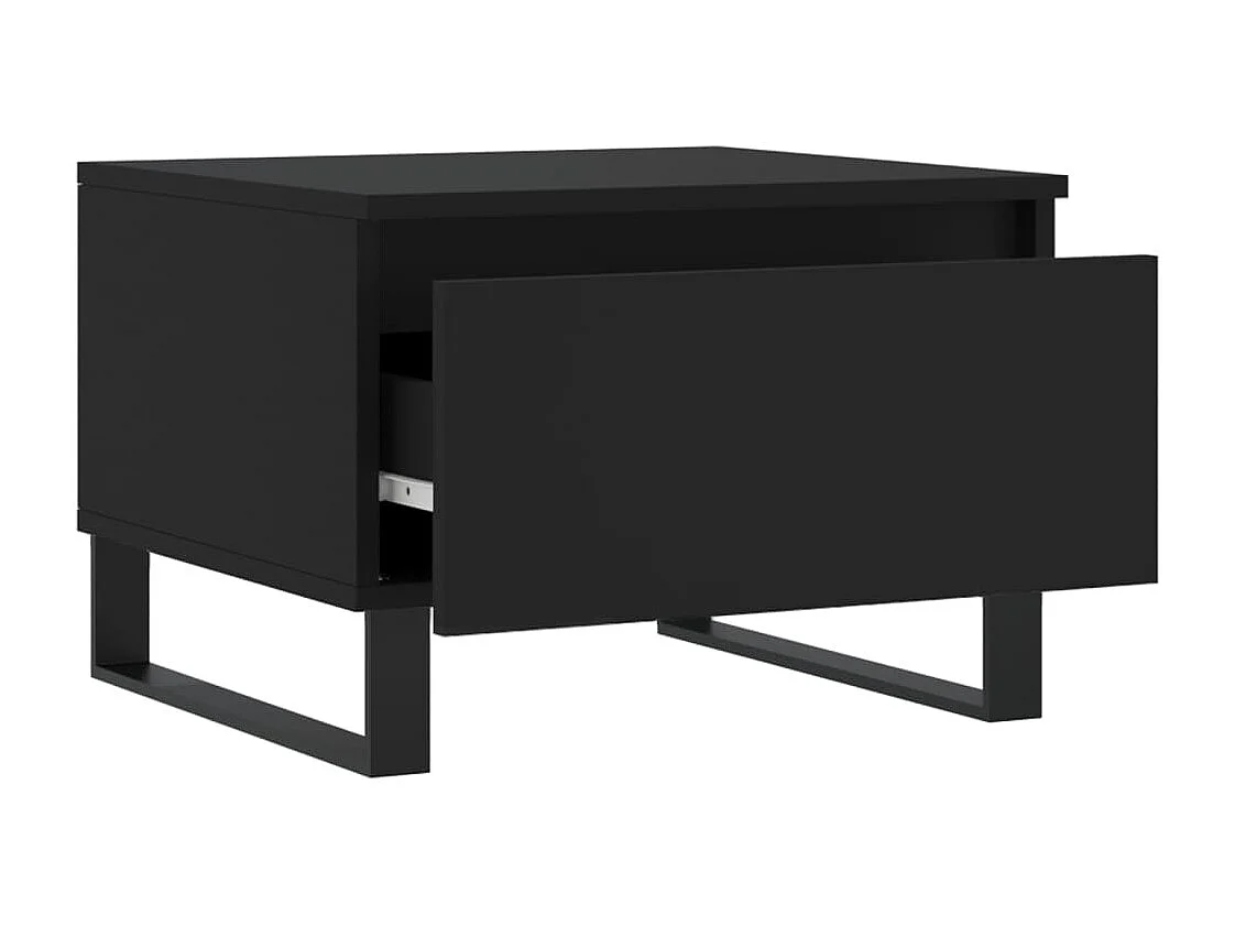 Salontafels 2 st 50x46x35 cm bewerkt hout zwart